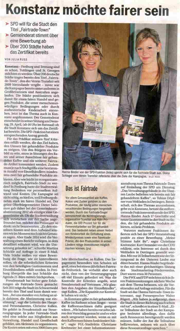 Südkurier Konstanz 24.04.2014