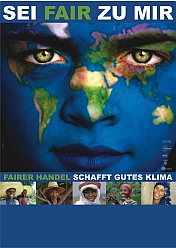 Plakatmotiv Mit Fairem Handel das Klima verbessern 