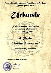 Urkunde Umweltwettbewerb