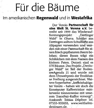 Südkurier (gesamtes Verbreitungsgebiet), 31.05.2003