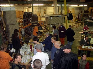 Faires Frühstück in der Holzbau-Werkstatt