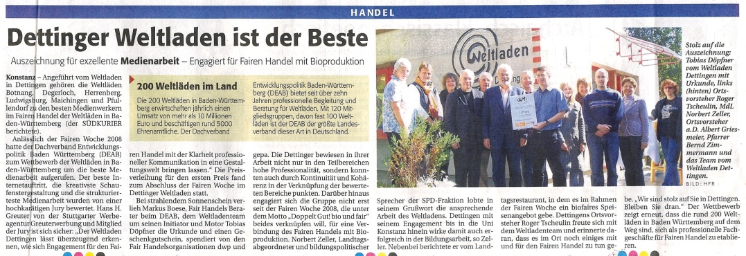 Südkurier Konstanz, 02.10.2008