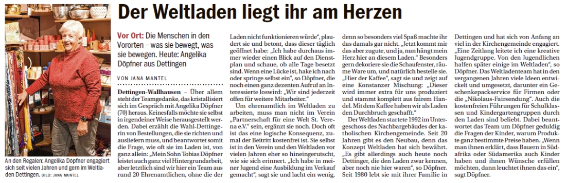 Presse SK Weltladen amHerzen